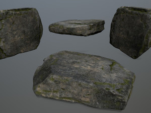 cliff rocks Model 3D