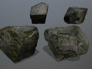 cliff rocks Model 3D