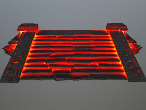 fire stair 3D मॉडल
