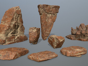 desert rocks 3D मॉडल