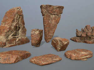 사막의 바위 3D 모델