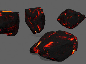lava rock 3D-Modell