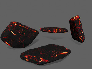 lava rock 3D-Modell