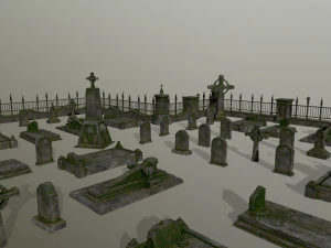 tombstone set 3D Model