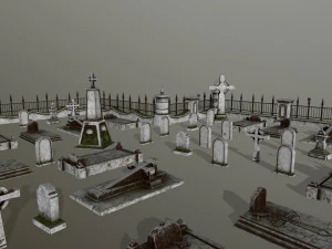 tombstone set 3D Model