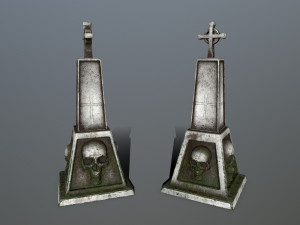 tombstone set Modelo 3D