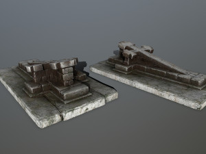 tombstone set Modelo 3D