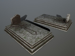 tombstone set Modelo 3D