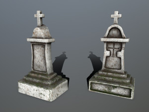 tombstone set Modelo 3D