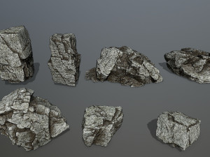 rock set 3Dモデル