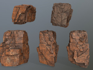 desert rock set 3D Model