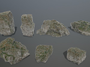 rock set 3Dモデル