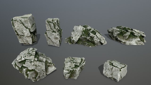 desert rock 3D 모델 .c4d .max .obj .3ds .fbx .stl .blend 