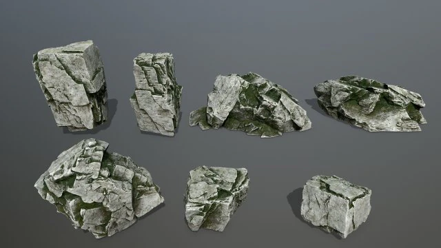 desert rock 3D Model .c4d .max .obj .3ds .fbx .stl .blend 