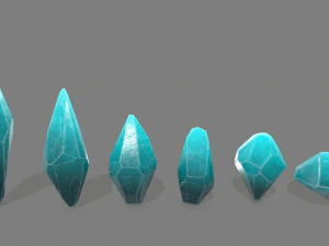 zestaw kryształ&oacute;w Model 3D