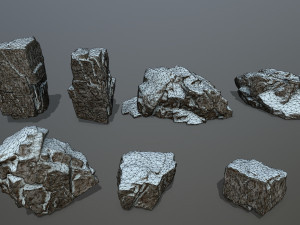 snow rocks 3D 模型