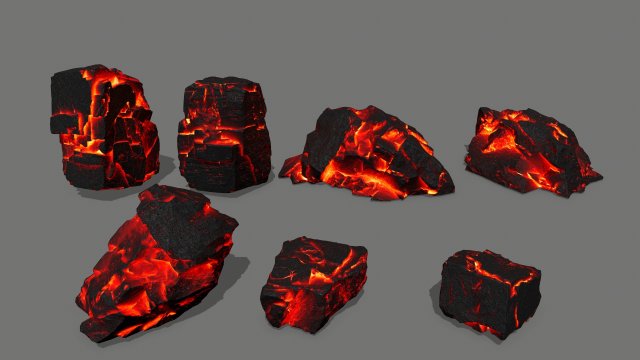 lava rock 3Dモデル .c4d .max .obj .3ds .fbx .stl .blend 