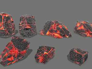 lava rock 3Dモデル