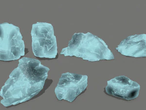 얼음 바위 3D 모델