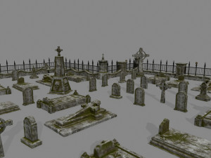 tombstone set 3D 模型