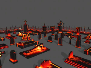 tombstone set 3D Model