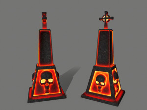 tombstone set Modelo 3D