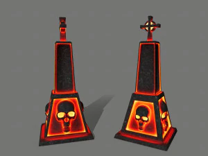 tombstone set 3D Model