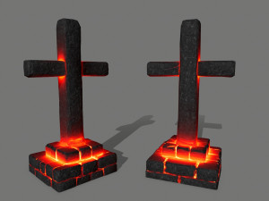 tombstone set Modelo 3D