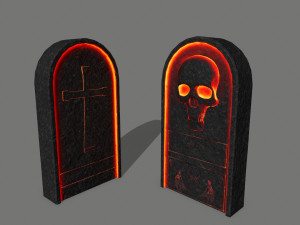 tombstone set Modelo 3D