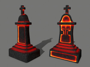 tombstone set Modelo 3D