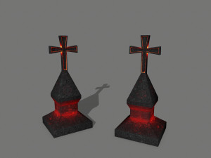 tombstone set Modelo 3D