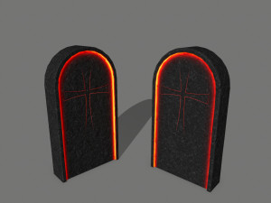 tombstone set Modelo 3D