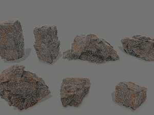 rock set 3Dモデル