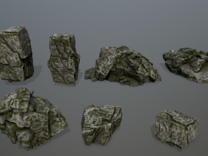 rock set Model 3D