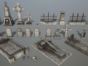 conjunto de l&aacute;pide Modelo 3D