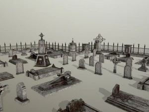tombstone set 3D Model