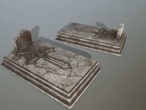 tombstone set 3D Model
