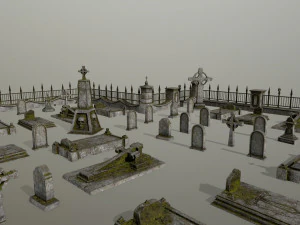 tombstone set 3D Model