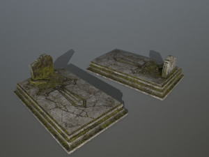 tombstone set 3D Model