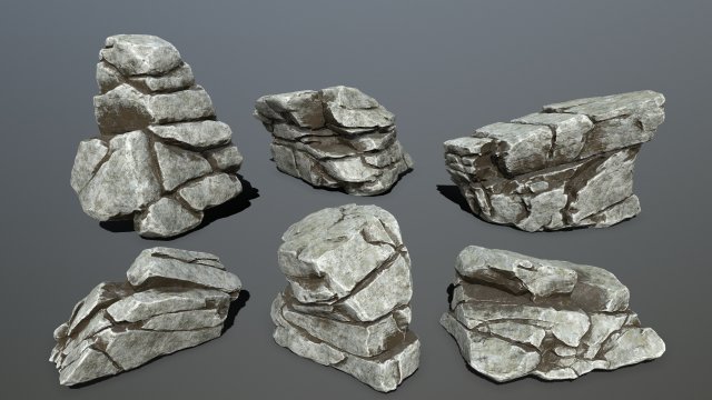 rocks 3D 模型 .c4d .max .obj .3ds .fbx .stl .blend 