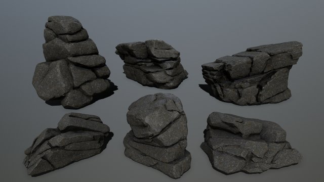 rocks 1 3D Model .c4d .max .obj .3ds .fbx .stl .blend 