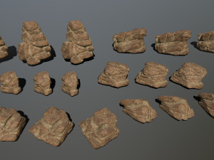 desert rocks Model 3D