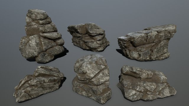 rocks 3D Model .c4d .max .obj .3ds .fbx .stl .blend