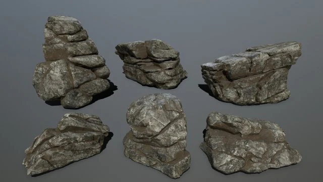 rocks 3D Model .c4d .max .obj .3ds .fbx .stl .blend 