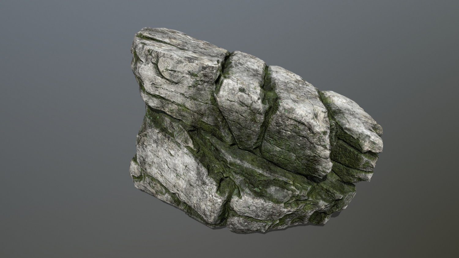 Rock 3d model. Handpaintedsimple Rocks 3d.