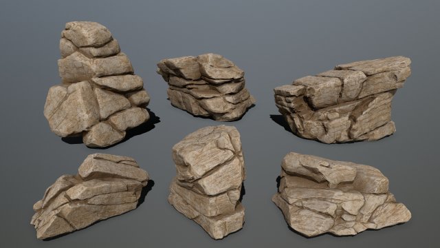 rocks 3D Модель .c4d .max .obj .3ds .fbx .stl .blend 