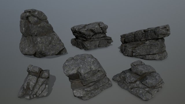 rocks 3D Model .c4d .max .obj .3ds .fbx .stl .blend