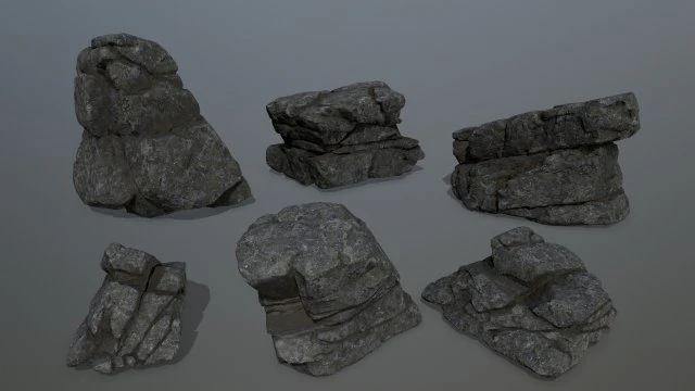 rocks 3D Model .c4d .max .obj .3ds .fbx .stl .blend
