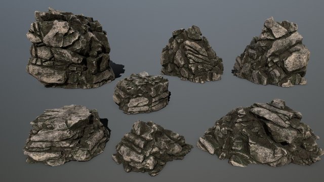 rocks 3D-Modell .c4d .max .obj .3ds .fbx .stl .blend 