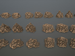 desert rock set Model 3D